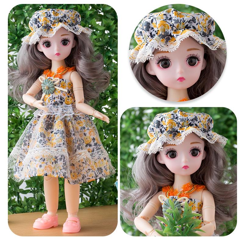 30cm Yitian Barbie Doll Set: BJD Doll with Music, Wedding Dress, and Outfit Changes