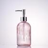 Nordic Large Capacity Vertical Stripe Glass Bottle for Hand Sanitizer, Shampoo, or Shower Gel
