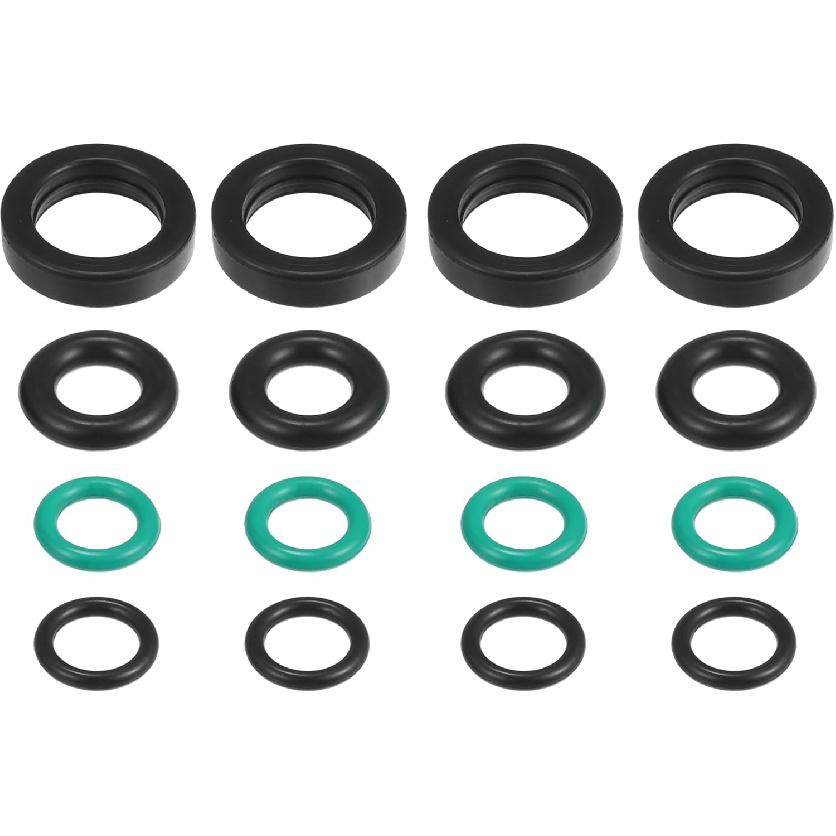 Fuel Injector O Rings Seals Fuel Injector Repair Kit for Honda Accord Civic 1988-2002 Rubber Black (Set of 4)
