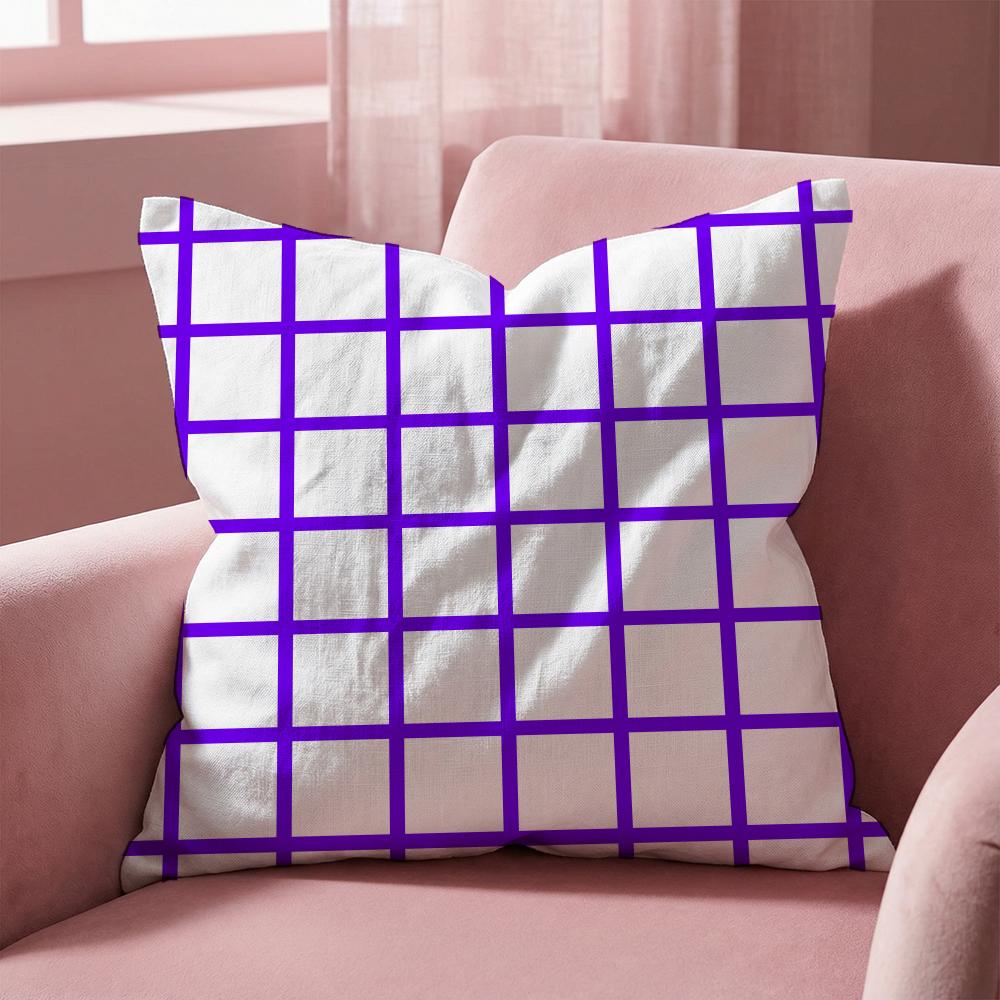Soft purple lines Cushion Cover Multi-Scene Pillow Cover for Home & Car - Reversible, Soft & Durable for Daily Use