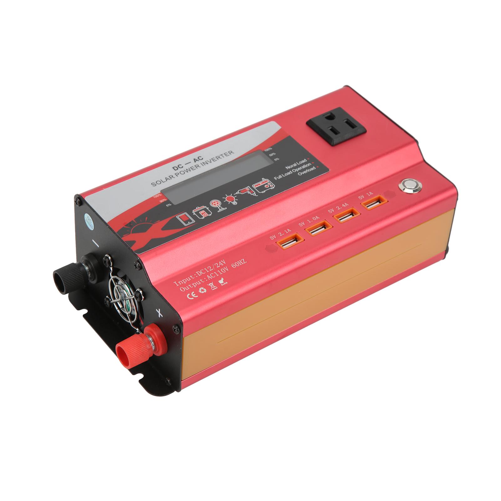 

Автомобильный инвертор мощностью 700 Вт постоянного тока 1224 В в переменный ток 60 Гц с ЖК-дисплеем и подсветкой, 4 порта USB