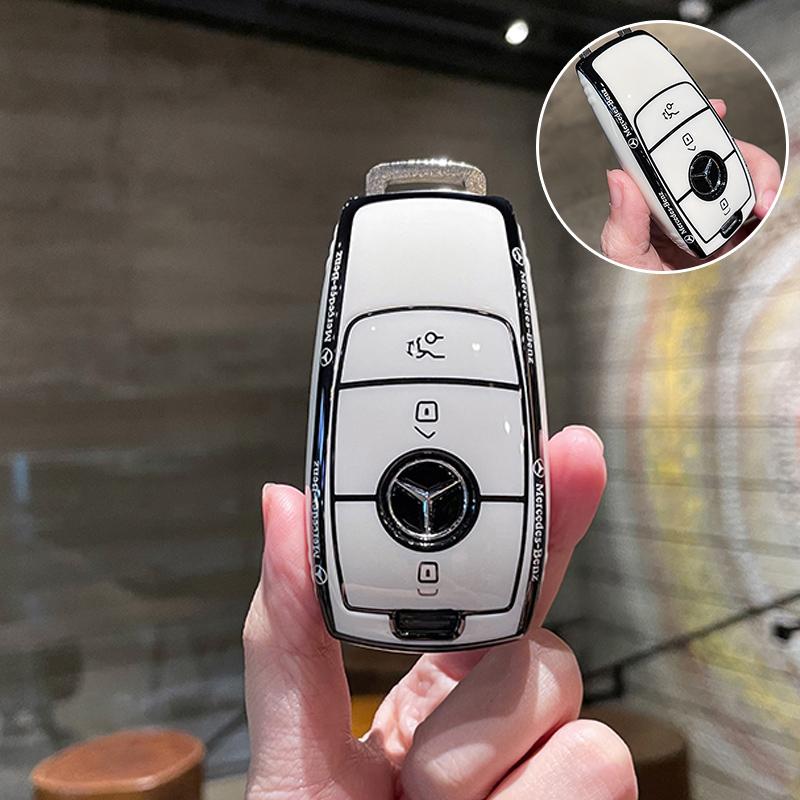 Keyring Car Key Case Cover for Mercedes Benz Maybach S580 A-B-C-M-CLA-CLS-E-G-GLB-GLE-R-SL Class AMG EQC GLA W213 GLC200 GT43 bdo2