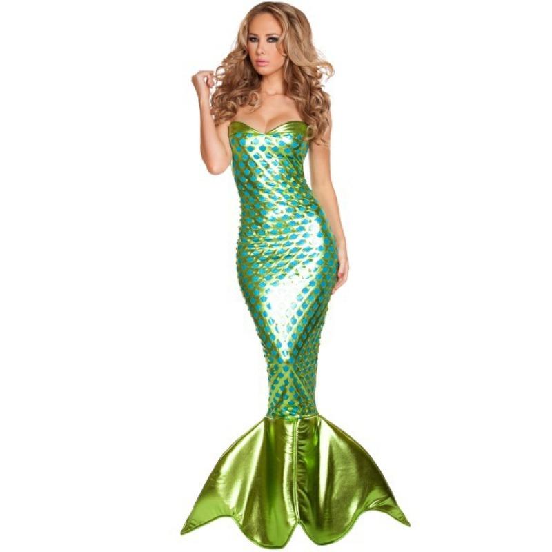 Halloween OS Mermaid Show Clothes Bar Party Clothes Export Tube Top Dress European and American Game Uniforms Spot