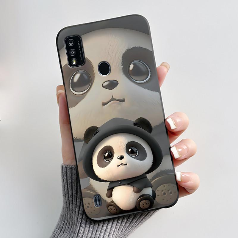 Soft TPU Case For ZTE Blade A51 A71 A31 Plus A7P Cute Love Rabbit Black Silicone Back Shell for BladeA51 Protective Soft Cover