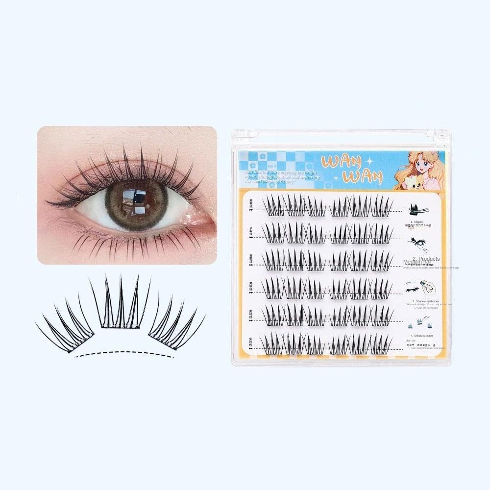 Makeup Adhesive False Eyelashes DIY Glue Free Fake Lashes Self-adhesive Lash Clusters  Makeup Tool