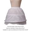 Petticoat Crinoline Short Half Slips Wedding Accessories 19.7 Inches White Hoop Skirt Vintage Underskirt for Women Girls