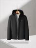 Men's Graphene Cotton Winter Parka with Detachable Hood and Fleece Lining