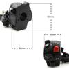 Universal 7/8"5 Functions Motorcycle Handlebar Switch Assembly Engine Electric Start Kill Horn Beam Headlight Fog Light Push Button Switch