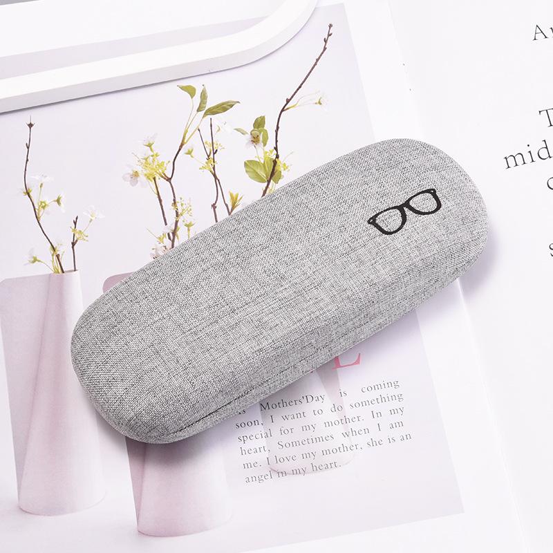 Fashion Retro Portable Glasses Case for Men Women Linen Cloth Compression Resistance Eyeglass Cases Cover Hard Glasses Box Storage
