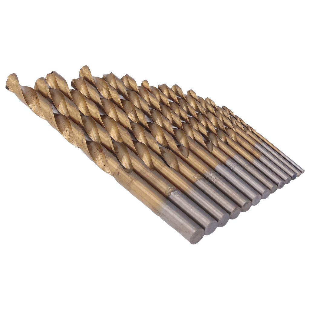 13 Stück Spiralbohrer Schnellwechsel HSS für Holz Metallschneiden 1,5?6,5 mm Schaft mit KofferGold