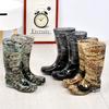 Men's Rain Boots Mid-tube Rain Boots Camouflage  Color Water Shoes Water Boots PVC New Material Rubber Shoes Work Shoes