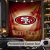 TapestrySan Francisco 49ers Custom Name Text Personalized Wall Hanging Tapestry Home Wall Decor