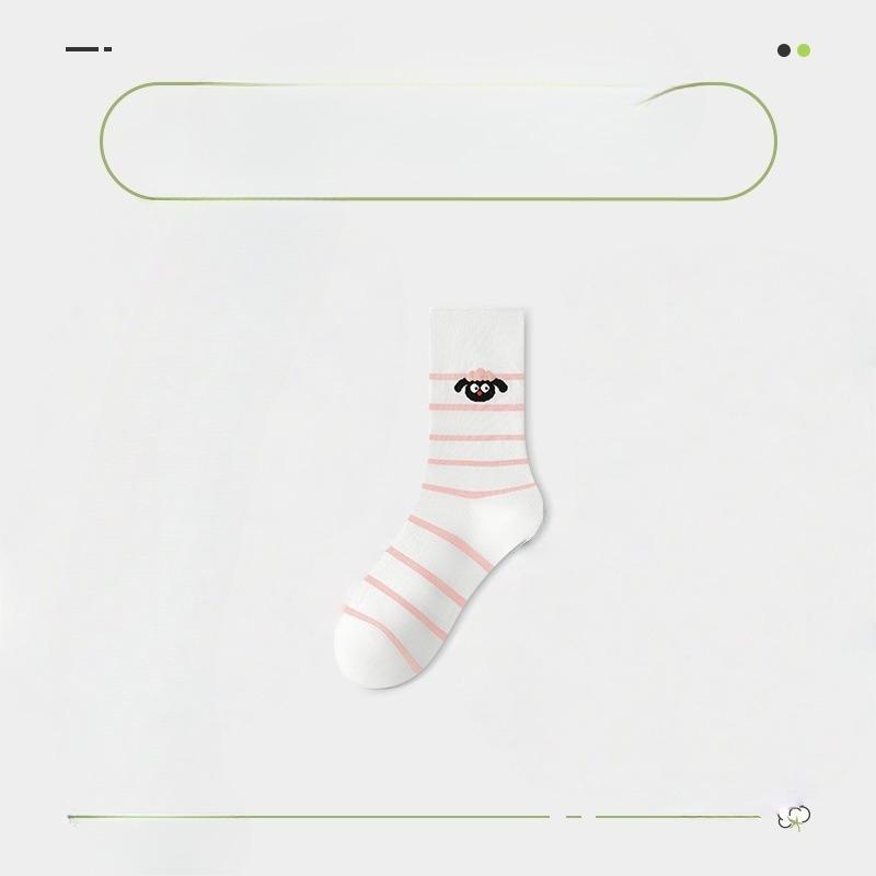 

Женские весенне-осенние мультяшные милые дезодорирующие бесшовные хлопковые носки 1 pair