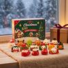 Pädagogischer Sensorik-Spielzeug-Weihnachts-Quetsch-Adventskalender 2026, 24 Tage Knödel Fidget Spielzeug Countdown-Kalender, Weiche Stressbewältigung für Erwachsene,