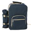 4 Person Picnic Portable Double Shoulder Bag Waterproof Tableware Backpack Hamper with Cooler Compartment