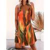Vacation-oriented New Style Spring and Summer Full-body Printed Women's Camisole Dress