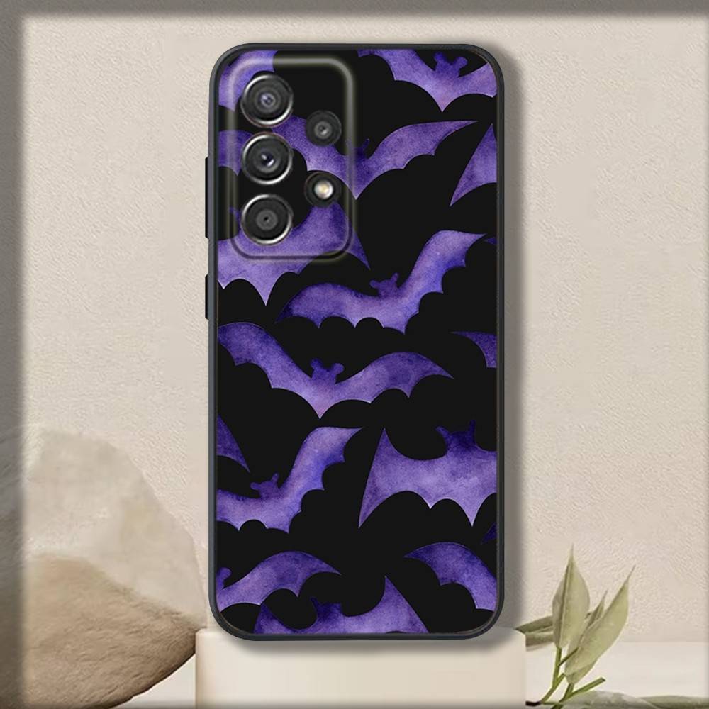 

Animal Gothic Bat Phone Case For Samsung S 25,24,23,22,30,21,10,9,Ultra,Plus,Lite,FE,4,5 G Soft Black Case Samsung S225G