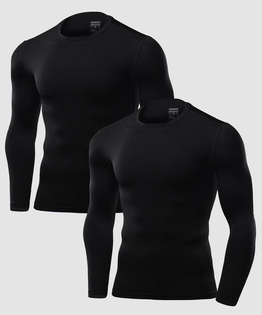 ARMEDES [2Pack] Plain Tech Fit Underlayer Long Sleeve Ar-52 (10 Colors) (C Type)