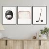 Minimalist Winter Sports Black Ice Hockey Nursery Illustration Poster Canvas Painting Wall Art Pictures Home Boy‘s Room Decor