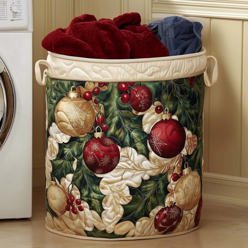 Quilted Cotton Laundry Basket Storage Organizer Clothes Dirty Home Organization