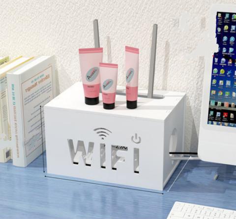 Router storage box wifi wire plug-in cable box plug-in power cord hidden box set-top box storage shelf YH109114