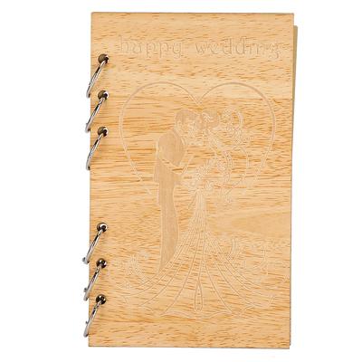 Wooden Guest Book Memorable Signature Message Notebooks Gift For Wedding Party