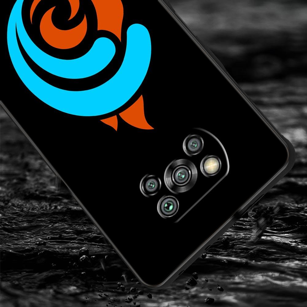 Cute Genshin Impact Logo For Xiaomi Mi Poco X3 NFC M3 F3 M4 X4 Pro Case 5G Note 10 Lite 11 11T 10T 11X 12 Pro 9T 11i Phone Cover