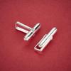 S925 Sterling Zilver Heren Manchetknopen Rond Overhemd Accessoires Set