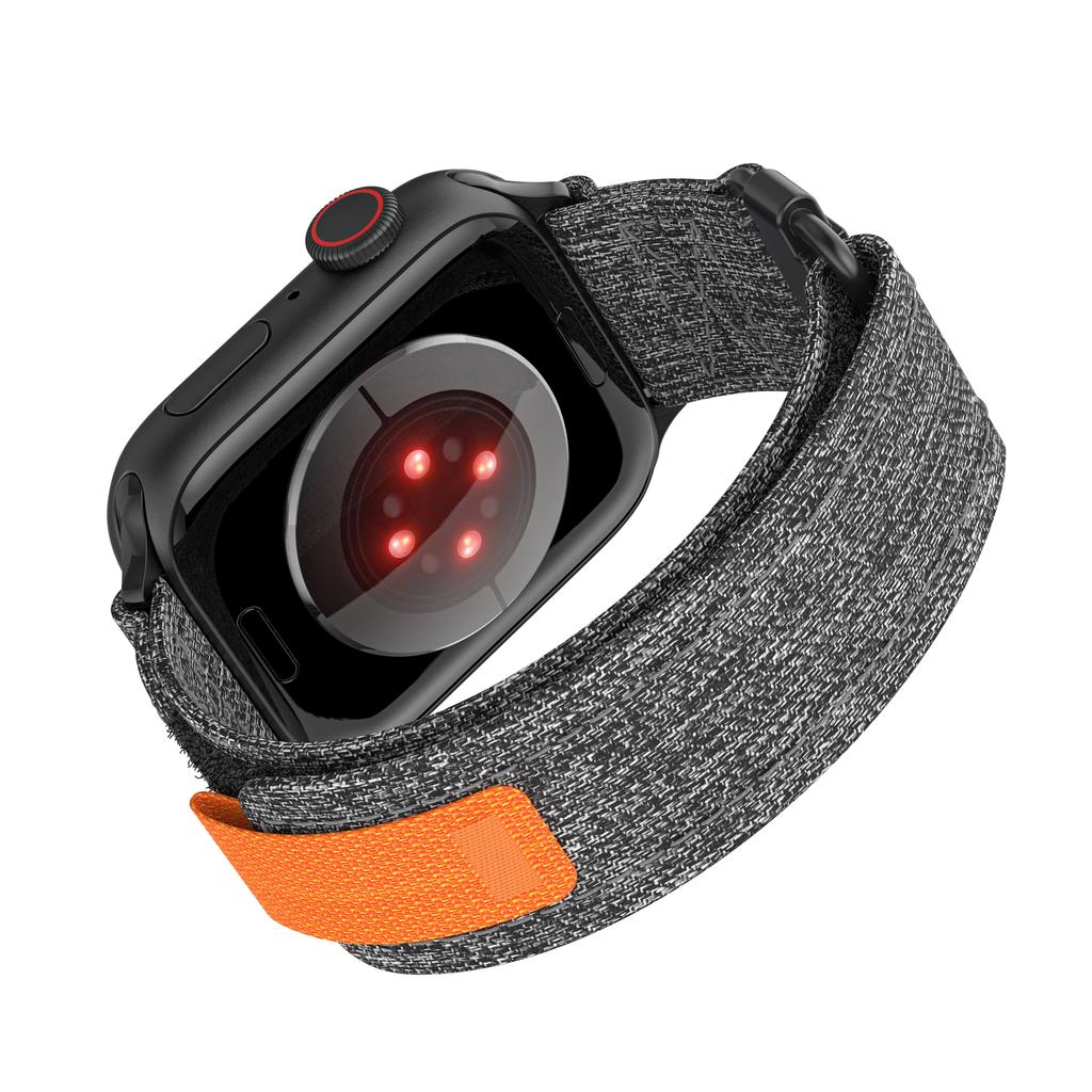 Canvas Sport Strap For Apple Watch Ultra 49mm Loop Nylon Band For iWatch Series 8 7 6 SE 45mm 44mm 42mm 41mm 40mm 38mm Bracelet