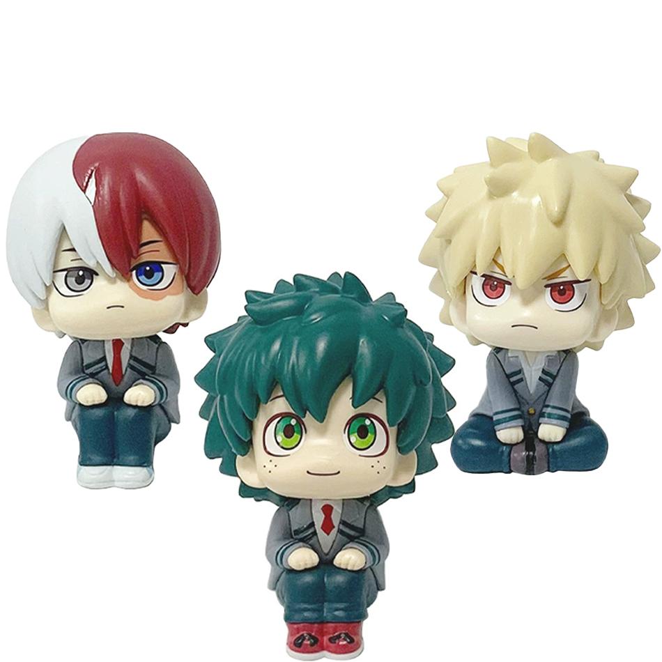 My Hero Academia Actionfiguren-Set - Midoriya Izuku Bakugo Katsuki & Todoroki So Anime Sammlerstücke für Geschenke