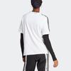 Adidas Originals Trefoil Classics Striped Crew Neck T-Shirt Women Tops White IB7410