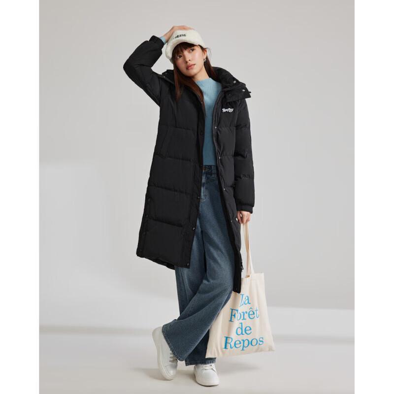 IEF Women's 2024 Winter Hooded Duck Down Long Coat