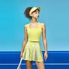 Women's Summer Activewear Set: Yoga Print Mini Skirt & Bra - Anti-Exposure for Outdoor Sports (Golf, Tennis, Badminton)
