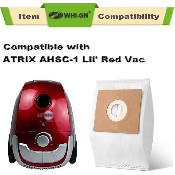 15 Pack HEPA Filter Replacement for Atrix Vacuum Bags AHLR-2, Compatible with Atrix AHSC-1 Lil' Red Vacuum Cleaner