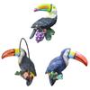 Toucan Tree Decor Funny Desktop Table Ornament Sculpture for Lawn Porch Gift
