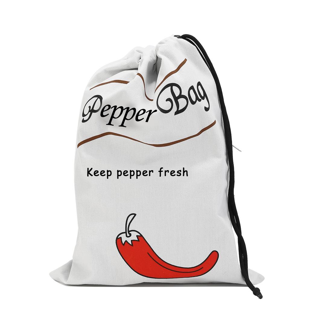 Reusable Onion Potatoes Storage Bag Large Drawstring Canvas Storage Bags With Side Zipper Keep Fresh Vegetable Fruit Organizer