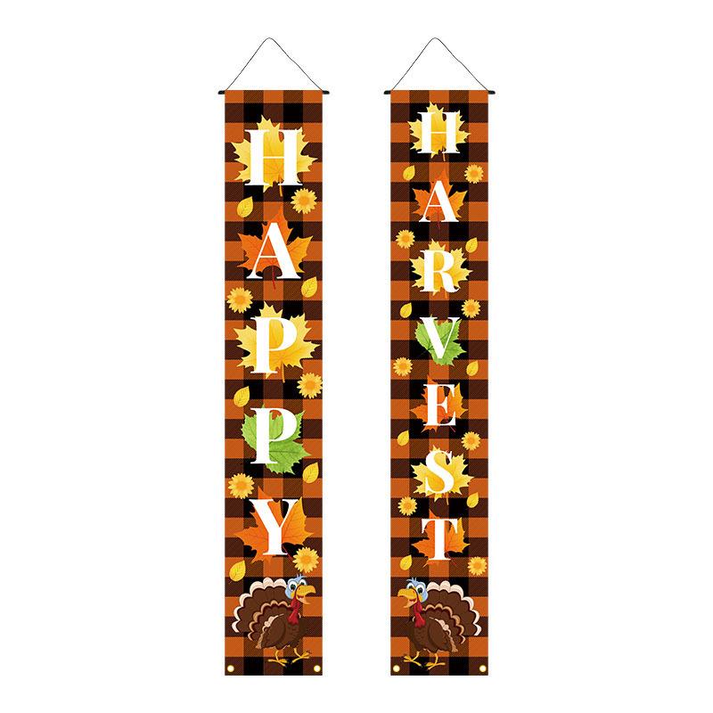 Thanksgiving 2026 Autumn Harvest Hanging Banner for Doorway Decor