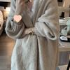 Autumn/Winter 2025 Women's Loose Knit Cardigan - Soft & Cozy Mid-Length Sweater