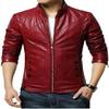 Lambskin Red Leather Jacket Men's Genuine Stylish & Fashionable Slim Fit Jacket