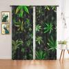 2pcs Green Leaves Printed Curtain for Home Decor - Rod Pocket Window Treatment for Bedroom   Office   Kitchen and Living Room