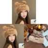 Knit Wool Hat For Women Winter Warm Beanie With Cute Ears For Snowy Days
