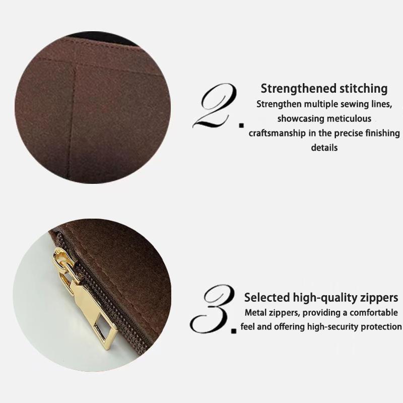 EverToner Bag Insert Organizer For M-K Mercer Mini Bag Felt Ultra Lightweight Pouch Support Handbag Insert Bag Accessories