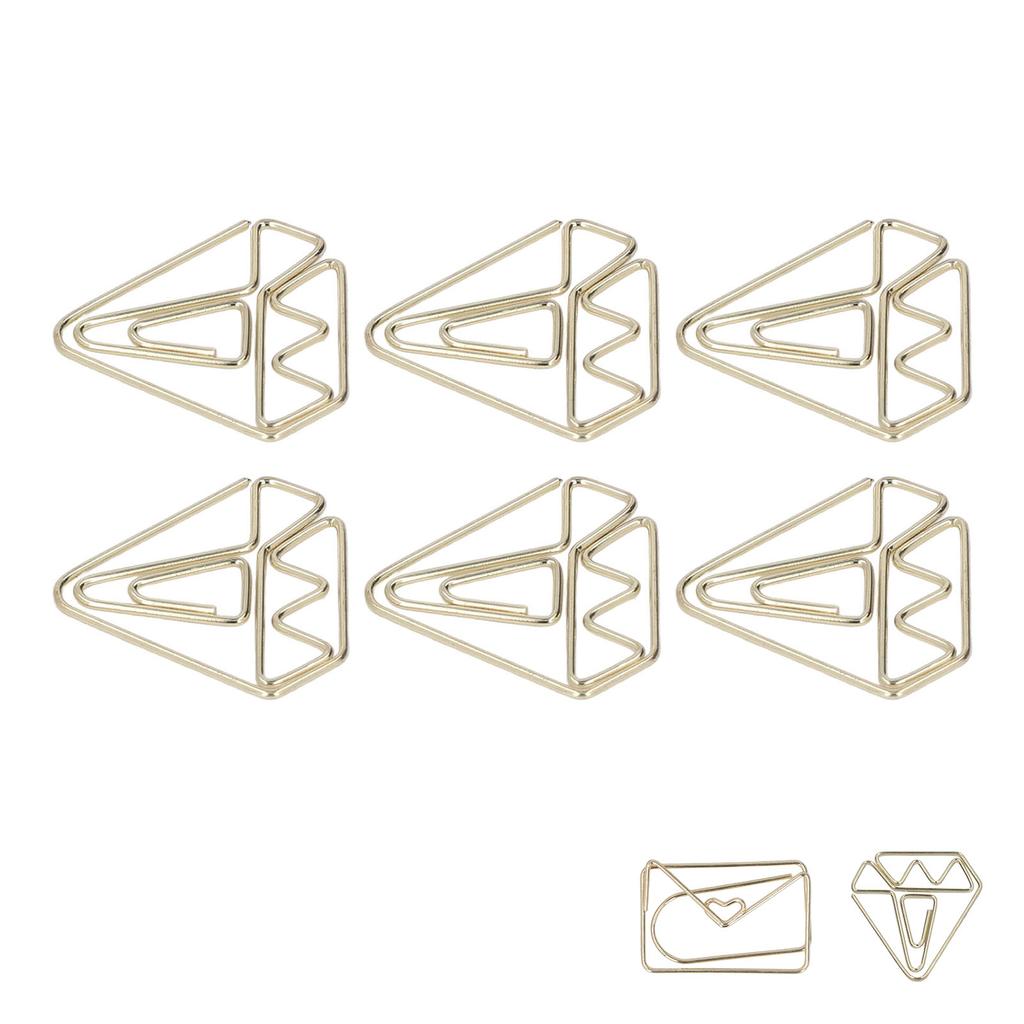 100 τεμ. Μεταλλικά Κλιπ Χαρτιού Χρυσή Διαδικασία Ηλεκτροεπιμετάλλωσης Αντιοξειδωτικά Κλιπ Χαρτιού Αντιολισθητικά με Αποθήκευση