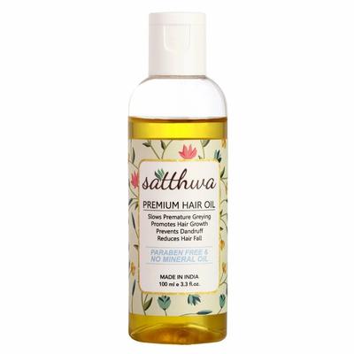 Satthwa Premium Hair Oil Paraben Free With 9 Exclusive Herbs Oil 100ml Free Ship