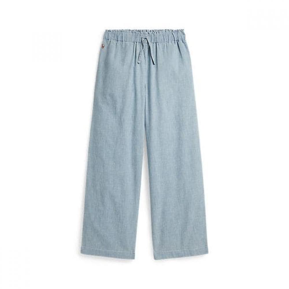 Polo Ralph Lauren Kids Indigo Chambray Wide Leg Pants 7 16 Years 8