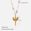 Chenhe European and American stainless steel necklace, high-end light luxury collarbone chain, fashionable gold sweater chain, titanium steel necklace