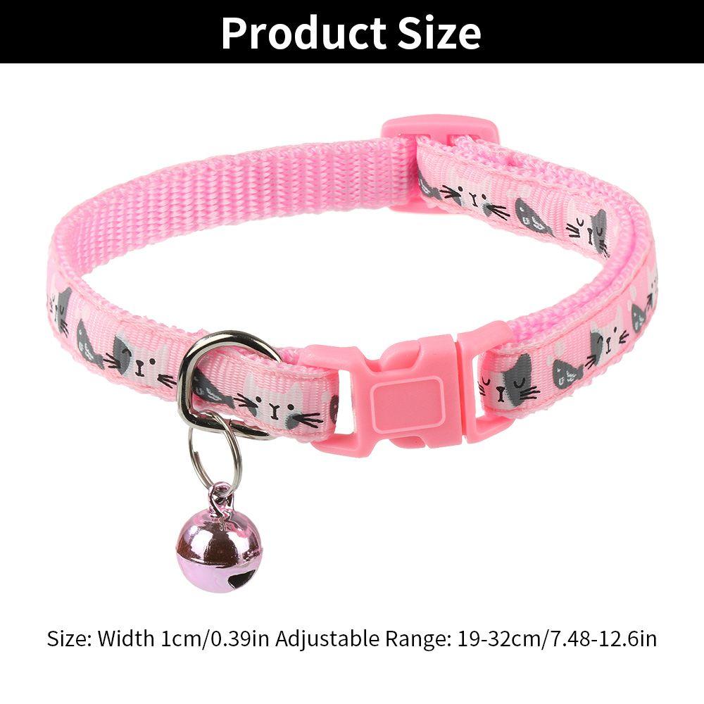 Cartoon Cat Collar Quick Release Kitten Safety Breakaway Adjustable with Bell Pet Supplies