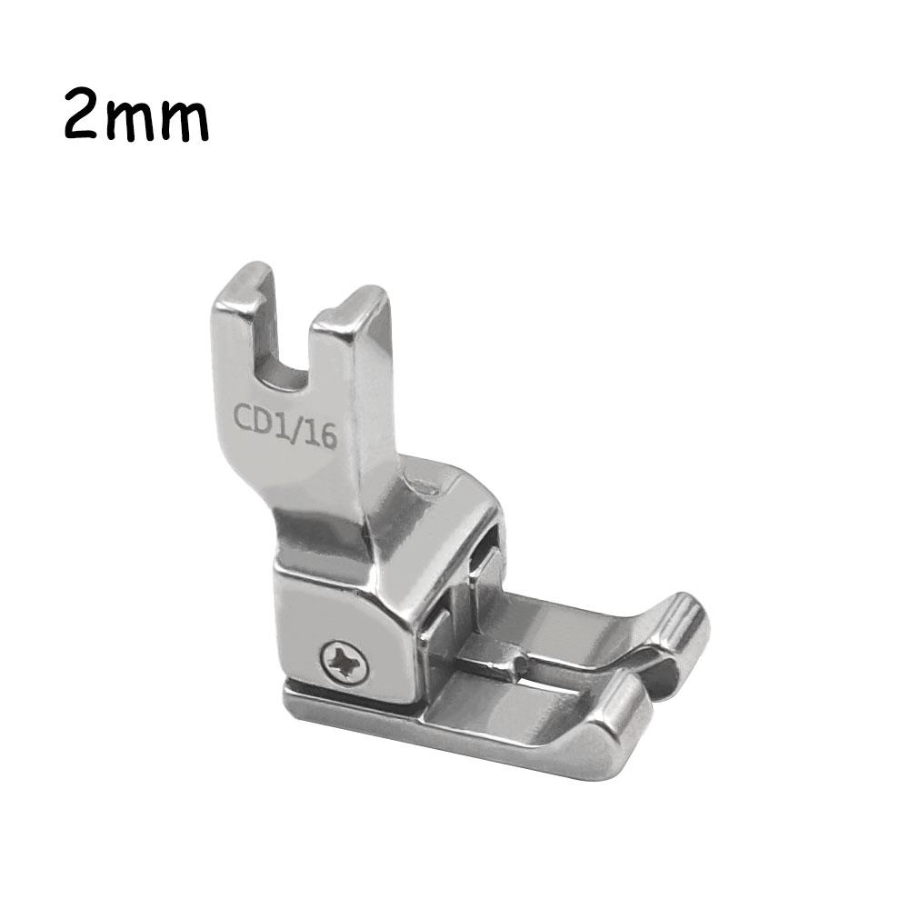 1PC Steel Double Compensating Presser Foot Industrial Sewing Machine Right&Left top stitching CD1/32'' 1/16'' 1/8'' 3/16'' 1/4''