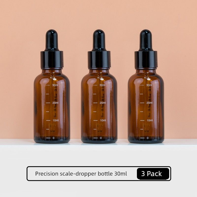 Scale Dropper Essential Oil Dark Brown Medical Storage Bottle