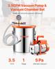 5 Gallon Vacuum Chamber 3.5CFM Single Stage Pump Degassing Chamber Kit